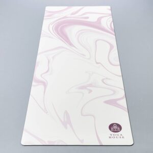 Tapete de Yoga marmorizado Branco - yoga mat